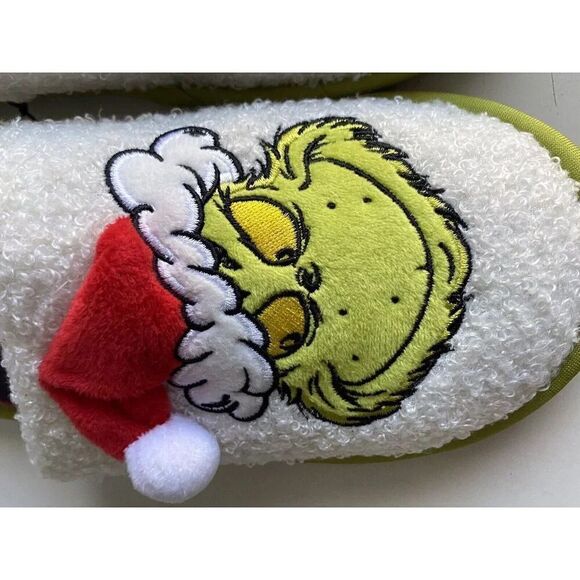Dr. Seuss How The Grinch Stole Christmas Holiday Slippers Women’s Sz M 7/8 NEW - Picture 5 of 15